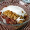 Upside Down Strawberry Rhubarb Pie