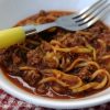 "Spaghetti" with Meat Sauce