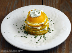 Golden Beets with Herbed Goat Cheese
