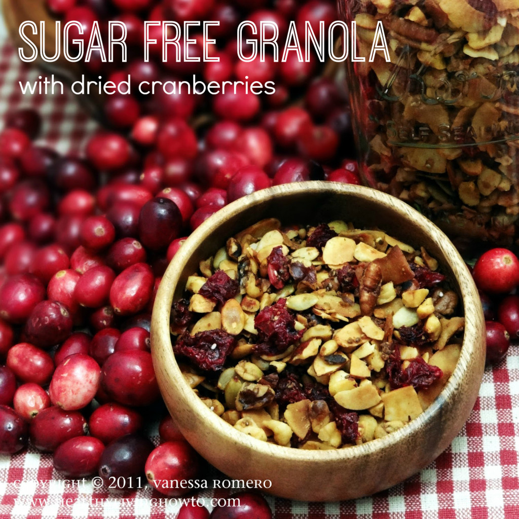 Sugar Free Granola with Dried Cranberries