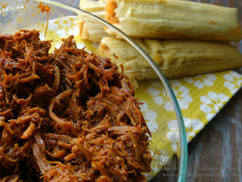 Pork Tamale with Ancho Chile Sauce Image