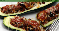 Pizza Stuffed Zucchini Boats
