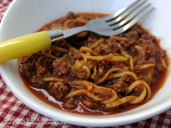 "Spaghetti" with Meat Sauce