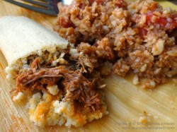 Tamales with Ancho Chile Sauce
