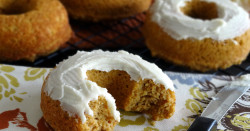 Pumpkin Donuts with Vanilla Buttercream Frosting