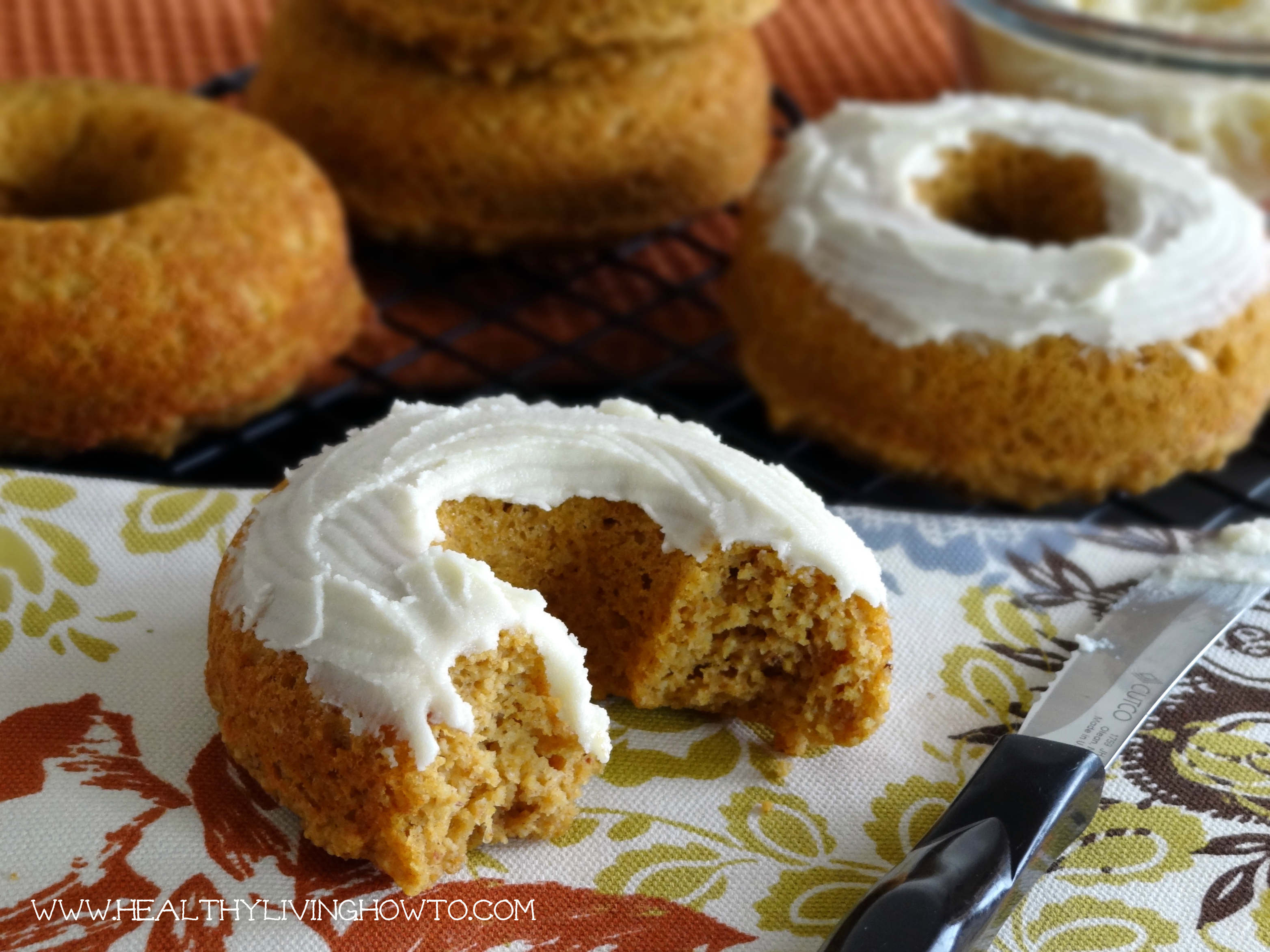 Pumpkin Donuts with Vanilla Buttercream Frosting