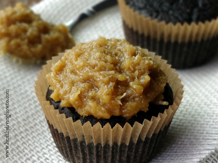 German Chocolate Cupcakes | healthylivinghowto.com