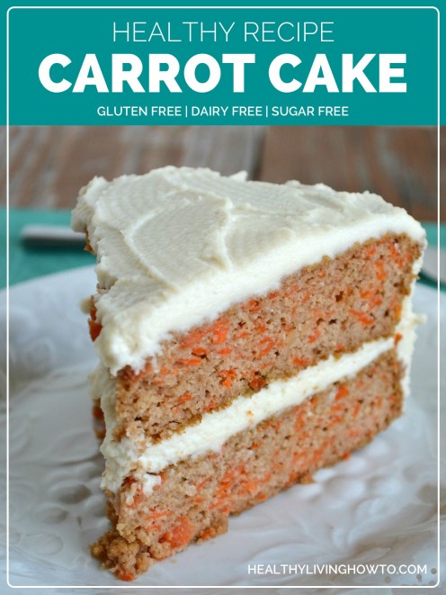Healthy Recipe: Carrot Cake | healthylivinghowto.com #glutenfree #dairyfree #sugarfree Healthy Recipe: Carrot Cake | healthylivinghowto.com #glutenfree #dairyfree #sugarfree
