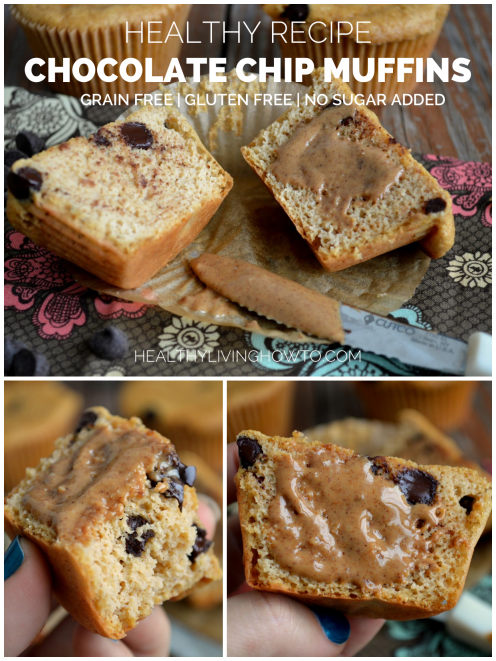 Healthy Recipe: Chocolate Chip Muffin | healthylivinghowto.com Healthy Recipe: Chocolate Chip Muffin | healthylivinghowto.com