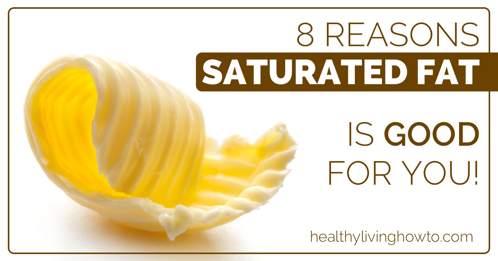 8 Reasons Saturated Fat Is Good For You | healthylivinghowto.com
