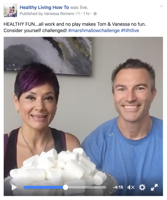 The Marshmallow Challenge FB Live | healthylivinghowto.com