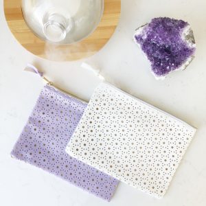 Faux Leather Essential Oil Pouch - Ivory